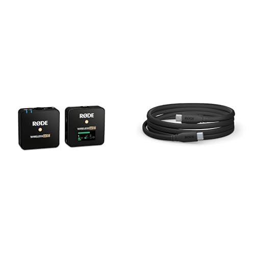 RØDE Wireless GO II Single Channel Wireless Microphone System + SC17 USB-C to USB-C Cable (1.5m - Android and Mac Compatible) for Filmmaking, Interviews and Content Creation - WIGOII Single - with Android (1.5m Cable)