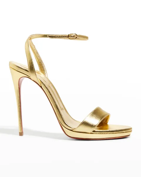Loubi Queen Metallic Red Sole Sandals