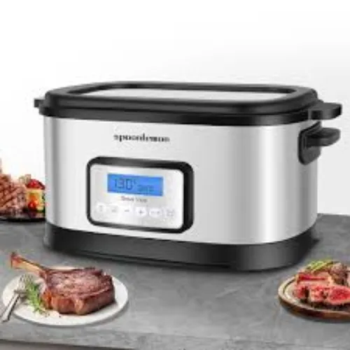 Spoonlemon Sous Vide Precise Cooker, 6 Quart Stainless Steel Sous Vide Machine with Temperature &Timer Control,Suveed Cooking Machine with LED Touchscreen, All-in-One