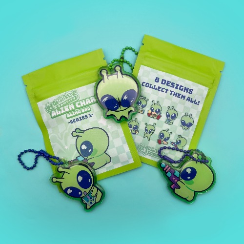 SERIES 1 Alien Buddies | Epoxy Acrylic Charms | Blind Bag
