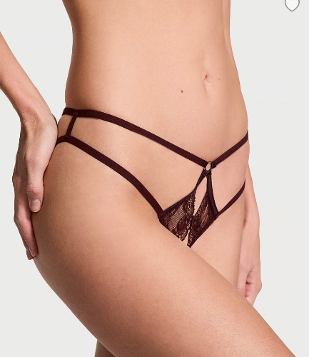 Crotchless Lace Strappy Panty 