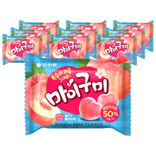 Orion My Gummy Jelly Peach 66g (pack of 10) - 
