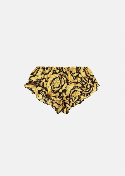 Barocco Print Silk Briefs