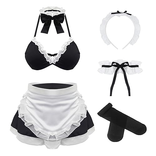 paloli Maid Outfit Anime Cosplay Costume French Apron Fancy Lingerie Sets for Women - Style-1