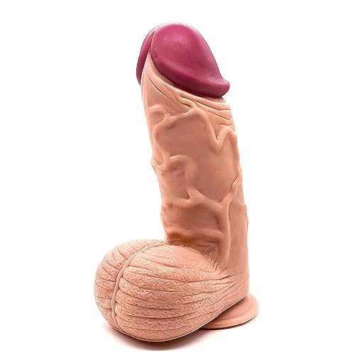 Huge Dildo 10 inch Thick Dildo Big Realistic Suction Cup Dildo for Women, Monster Fantasy Giant Real Dildos, Fat Lifelike Girth Dildos for Men, Large Sex Toy - Waterproof - White