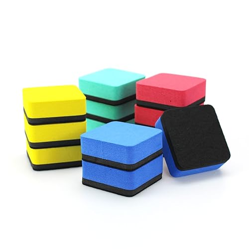 Dry Erase Eraser,12 Pack Magnetic Whiteboard Erasers,Small Dry Erase Board Erasers for Classroom, Home, and Office (12) - 12