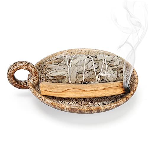 Sage Holder for Burning (Sage and Santo Palo Not Included), Sage Burner Bowl, Sage Stand, Smudge Bowl, Palo Santo Holder,  Incense Holder, Incense Holder for Sticks