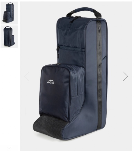 Equestrian boots and helmet holder