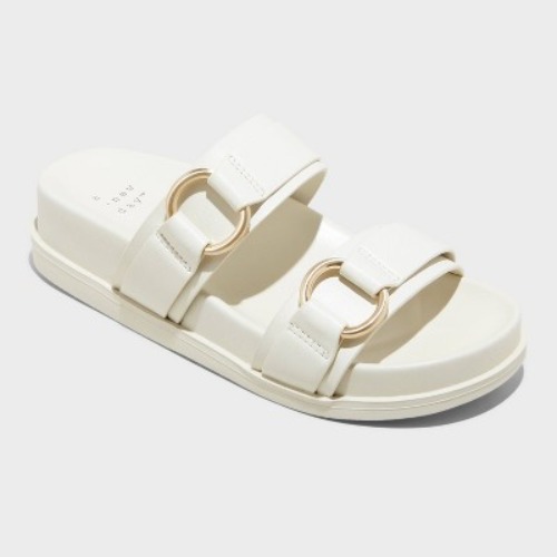 Marcy Two-band Buckle Footbed Sandals 