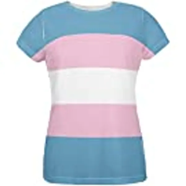 Old Glory LGBT Transgender Pride Flag All Over Womens T Shirt