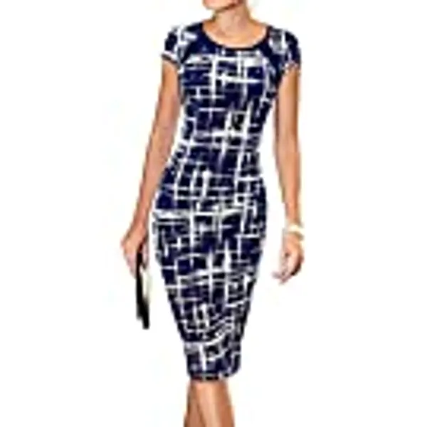 LunaJany Women's Casual Business Church Work Midi Dress