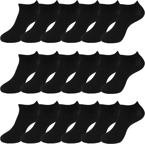 HOT FEET No Show Socks for Women - 18 Pack of Colorful, Ultra Low Cut Toe Socks for Athletic Footwear Shoe Size 4-10