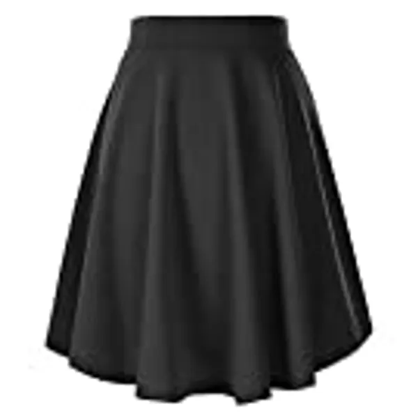 Urban CoCo Women's Basic Versatile Stretchy Flared Casual Mini Skater Skirt