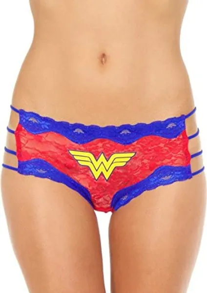 Wonder Woman Lace String Hipster Panty