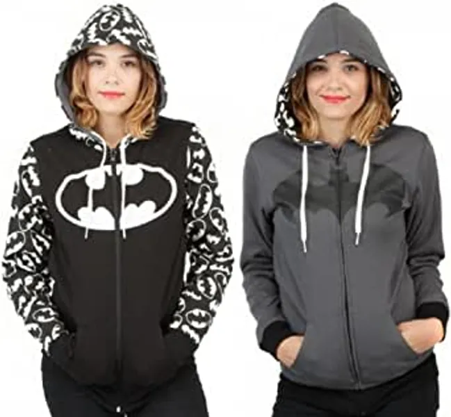 DC Comics Reversible Batman Juniors Zip up Hoody