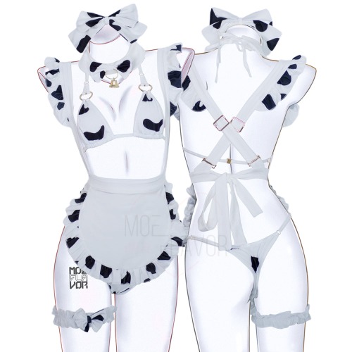 Love Dessert Cow Maid - Black / 2XL/3XL