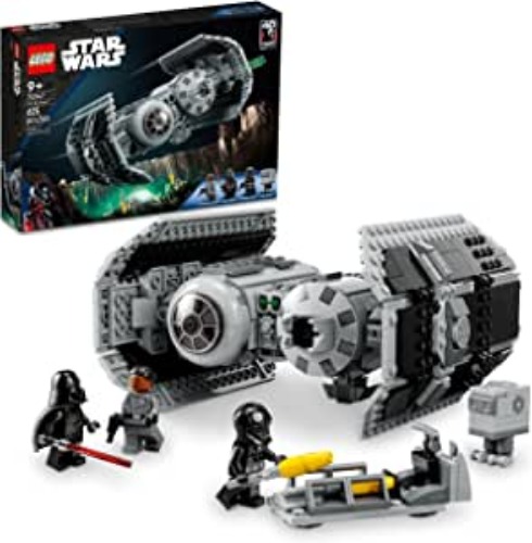 LEGO Star Wars TIE Bomber 75347, Model Building Kit, Starfighter with Gonk Droid Figure & Darth Vader Minifigure with a Lightsaber, Collectable Gift Idea