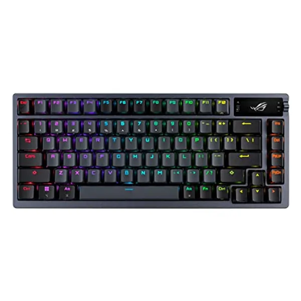 ASUS ROG Azoth – Tastatur – Kabelgebunden, kabellos – Qwerty – US-Layout – TKL – USB 2.0 – Bluetooth 5.1 – 2,4 GHz – Rotguss