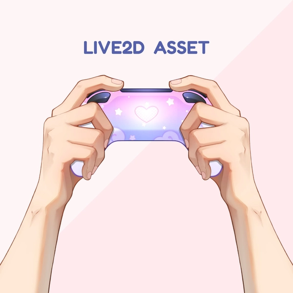 Rigged Vtuber Controller Hands, Customizable, Animated Gaming Asset for Streamers, made with Live2D by sanvobun