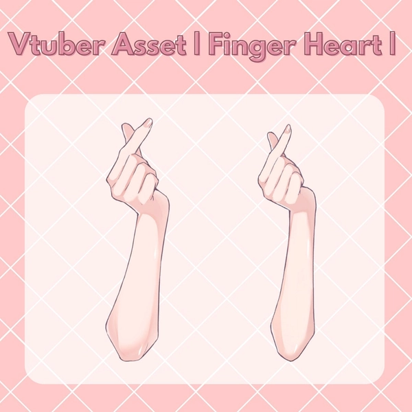 Vtuber Asset Hand Asset Finger Heart Kpop (Masculine and Feminine)