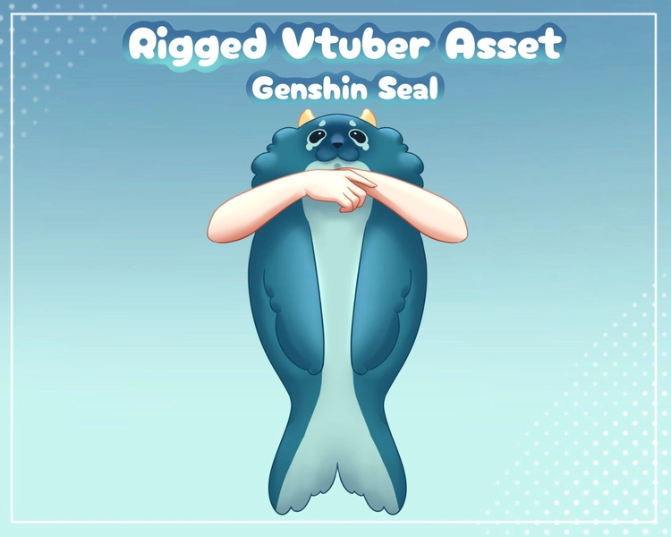 Vtuber Asset - Fully rigged - Genshin Impact Seal