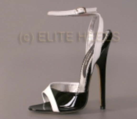 Stiletto sandals black/white