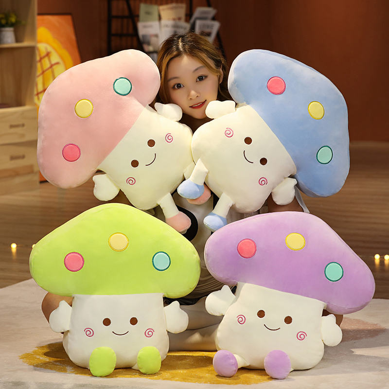 Soft Mushroom Plush Toy for Kids - Purple / 53*43cm