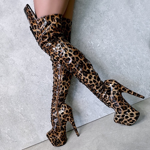 Leopard Thigh High - 7 INCH | UK3 / EU36 / US5 / AU5