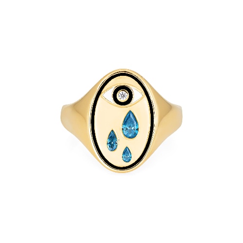 Cry Baby Signet | 18K Gold Plated / 5