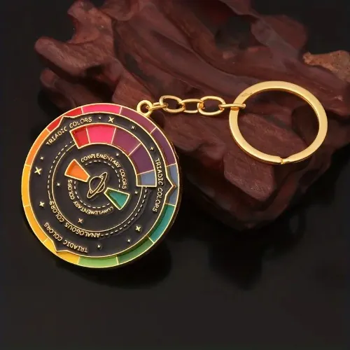 Rotatable Color Matching Turntable Keychain