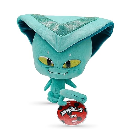 Miraculous Ladybug - Kwami Mon Ami Sass, 9-inch Snake Plush Toys for Kids, Super Soft Stuffed Toy with Resin Eyes, High Glitter and Gloss, and Detailed Stitching Finishes (Wyncor) - Sass