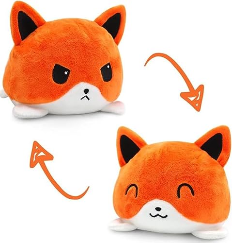 Reversible Fox Plush Toy - Kawaii Plushies, Kawaii Kids Gift Toys for Playing reversible plushies Cat Plush- fox plush teddy squishmallow Plushies for Kids– Kawaii Gift for Kids, Adults