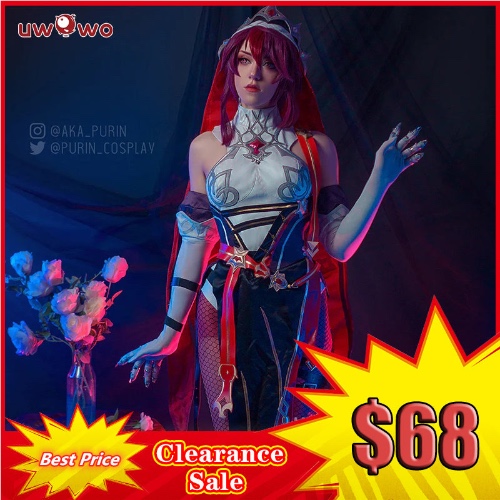 【Clearance Sale】Uwowo Game Genshin Impact Cosplay Rosaria Thorny Benevolence Cosplay Costume | 【In Stock】Set A S