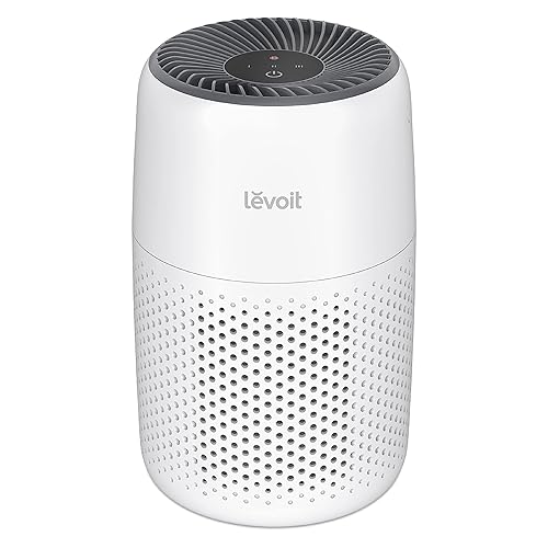 LEVOIT Air Purifiers for Bedroom Home, 3-in-1 Filter Cleaner with Fragrance Sponge for Better Sleep, Filters Smoke, Allergies, Pet Dander, Odor, Dust, Office, Desktop, Portable, Core Mini-P, White - Air Purifier - White