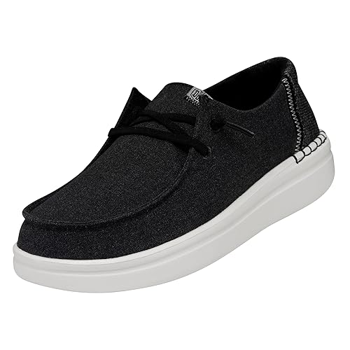 Hey Dude Women's Wendy Rise Peacock | Women’s Shoes | Women’s Lace Up Loafers | Comfortable & Light-Weight - 8 - Black 3