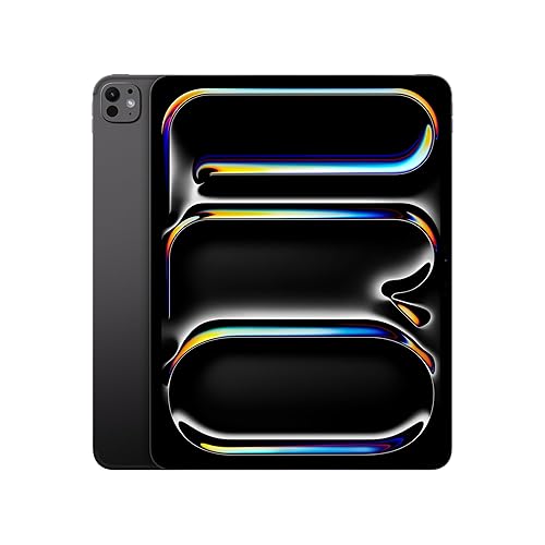 Apple 13" iPad Pro (M4): Ultra Retina XDR Display, 2 TB, 12 MP Querformat Frontkamera/12 MP Rückkamera, LiDAR Scanner, WLAN 6E und 5G Mobilfunk mit eSIM, Face ID, Nanotexturglas – Space Schwarz - Space Schwarz - 2 TB - Wi-Fi + Cellular - Nanotexturglas