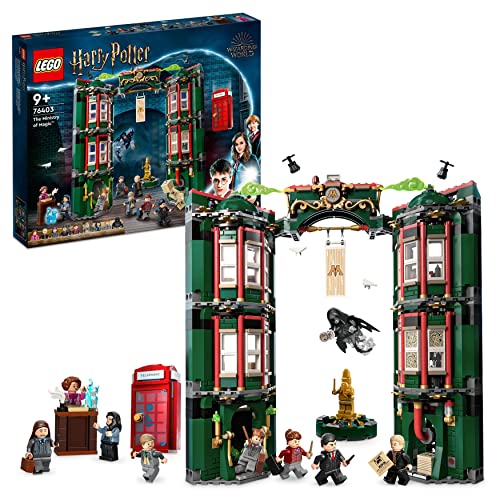 LEGO 76403 Harry Potter The Ministry Of Magic, Modular Model Building Toy Kids, Boys & Girls With 12 Character Minifigures And Transformation Feature, Collectible Wizarding World Gifts - Standard packaging