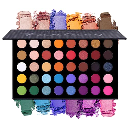 Colorful Eyeshadow Palette Makeup Contour Metallic Eye Shadow Palette Makeup Matte Shimmer 40 Colors Highly Pigmented Professional Warm Natural Bronze Neutral Smoky Cosmetic - 39 Colors