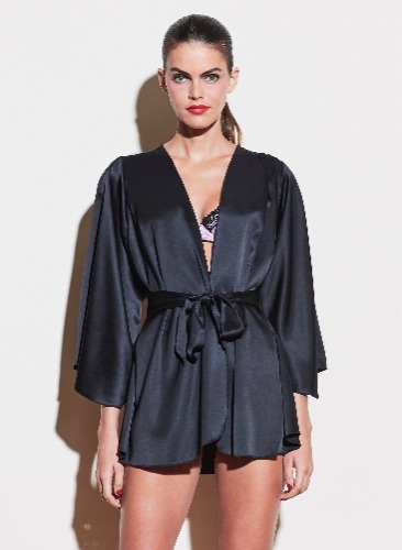 Angel Sleeve Robe | black / s/m
