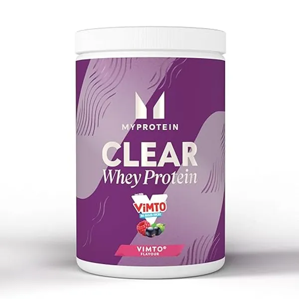 Myprotein Clear Whey Isolate Protein Powder - Vimto - 500g - 20 Servings - Cool and Refreshing Whey Protein Shake Alternative - 20g Protein and 4g BCAA per Serving - Vimto - 500 g (Pack of 1)