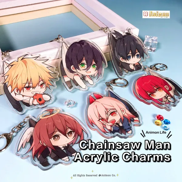 Chainsaw Man Hanging Collection Acrylic Keychain Charm: Aki Hayakawa, Angel Devil, Denji, Makima, Power, Reze