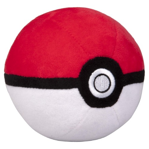 Pokémon 4" Pokéball Plush - Soft Stuffed Poké Ball with Weighted Bottom - 