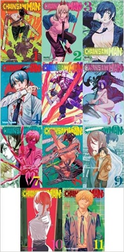 Chainsaw Man Collection 11 book set volumes 1-11 by Tatsuki Fujimoto - Paperback