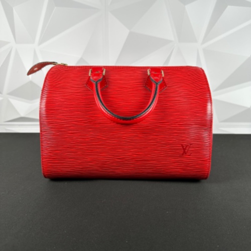 Louis Vuitton Red Epi Speedy 25 (VI1923)