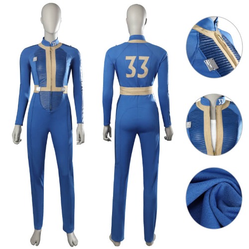 Vault 33 Suit Fallout 4 Cosplay Jumpsuit Female Vault Dweller Halloween Costume BEcostume | XS / Female