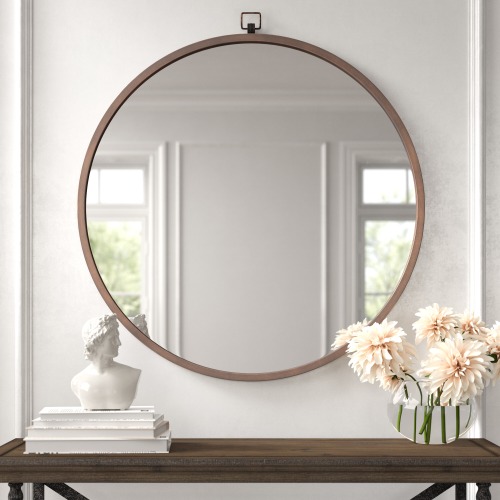 Round Metal Wall Mirror