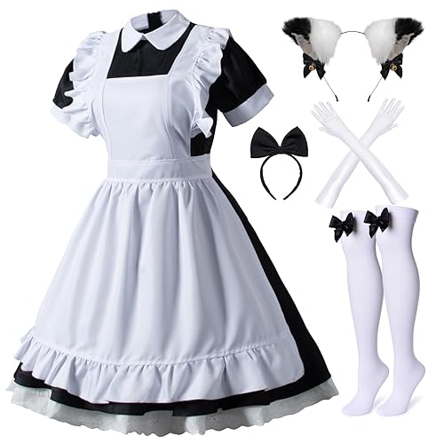 Maid Apron Dress Cosplay Costume Set