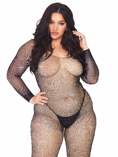 rhinestone body stocking ✨