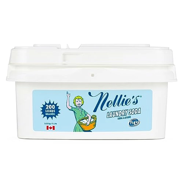 Nellie's Laundry Soda - Concentrated Laundry Detergent Powder - Bulk 200 Loads- Eco-Friendly, Biodegradable, Vegan, Hypoallergenic, Fragrance-Free, and Non-Toxic Formula