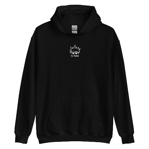Yo Mama Embroidered Hoodie | Black / L